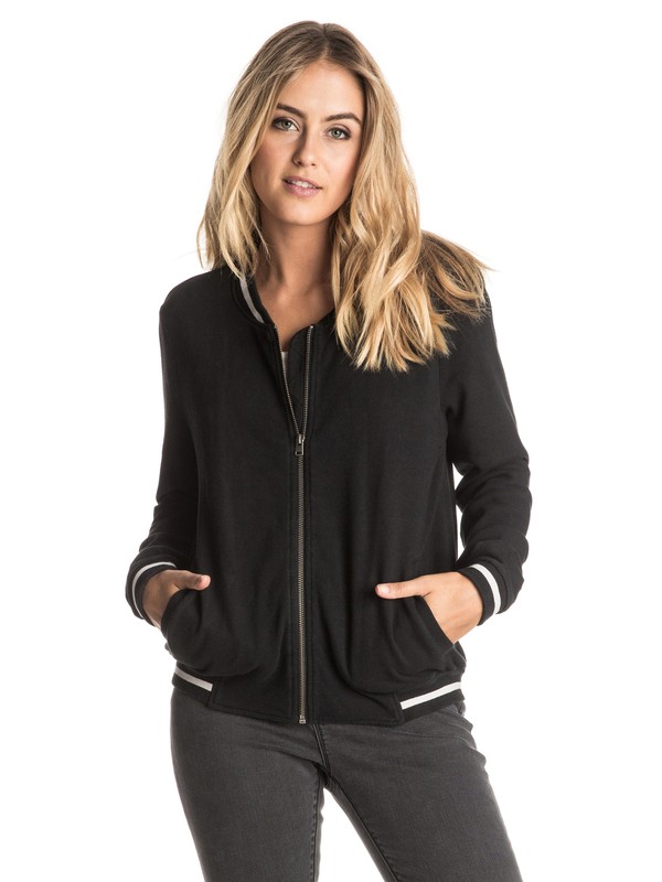 roxy, Beach Banks - Blouson bomber, ANTHRACITE (kvj0) 0 Beach Banks - Blouson bomber Noir ERJFT03480 Roxy