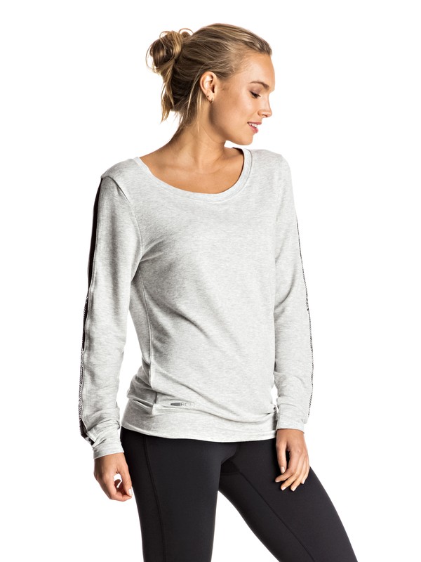 roxy, Lacily Sweatshirt, HERITAGE HEATHER (sgrh) 0 Lacily Sweatshirt ERJFT03488 Roxy