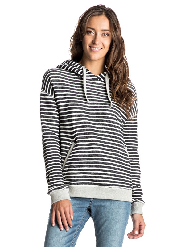 roxy, Shoal Stripe Hoodie, ANTHRACITE FRIDAY STRIPE (kvj4) 0 Shoal Stripe Hoodie ERJFT03497 Roxy