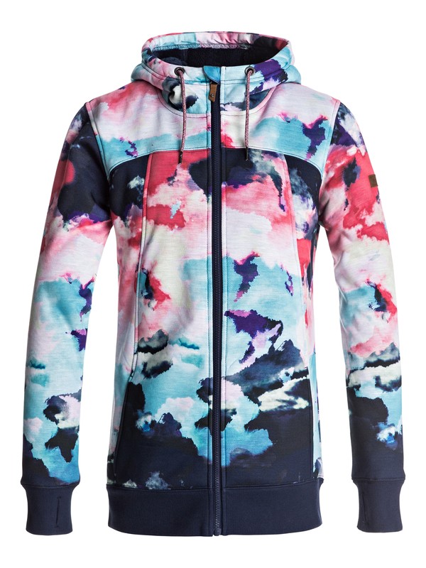 roxy, Frost Zip Up Sherpa Hoodie, NEON GRAPEFRUIT_CLOUD NINE (nkn6) 0 Frost Zip Up Sherpa Hoodie ERJFT03554 Roxy