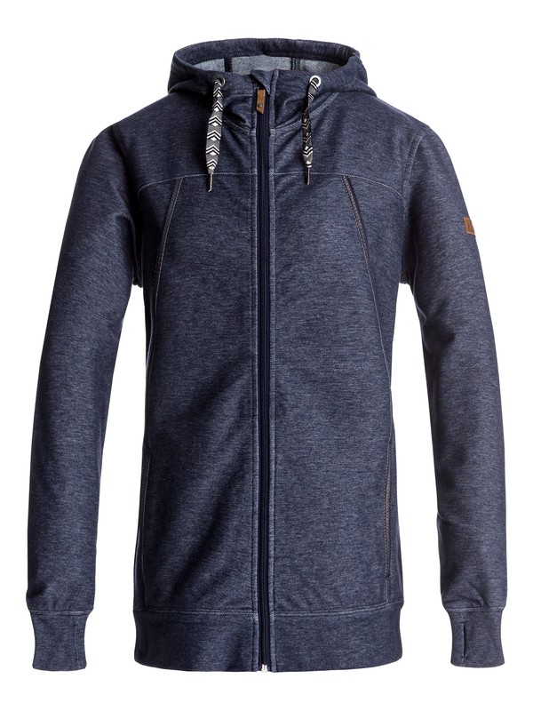 roxy, Frost - Zip-Up Hoodie for Women, PEACOAT (btn0) 0 Frost - Zip-Up Hoodie for Women Blue ERJFT03555 Roxy