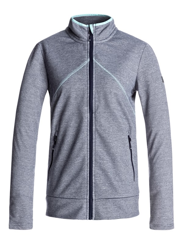 roxy, Hazed Lurex - Zip Mid Layer for Women, PEACOAT (btn0) 0 Hazed Lurex - Zip Mid Layer for Women Blue ERJFT03557 Roxy