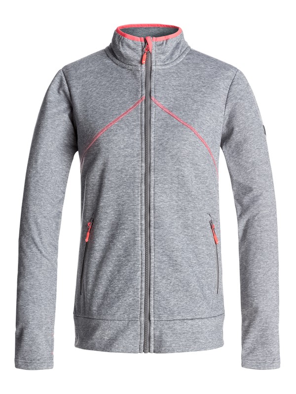 roxy, Hazed Lurex - Zip Mid Layer for Women, HERITAGE HEATHER (sgrh) 0 Hazed Lurex - Zip Mid Layer for Women Gray ERJFT03557 Roxy