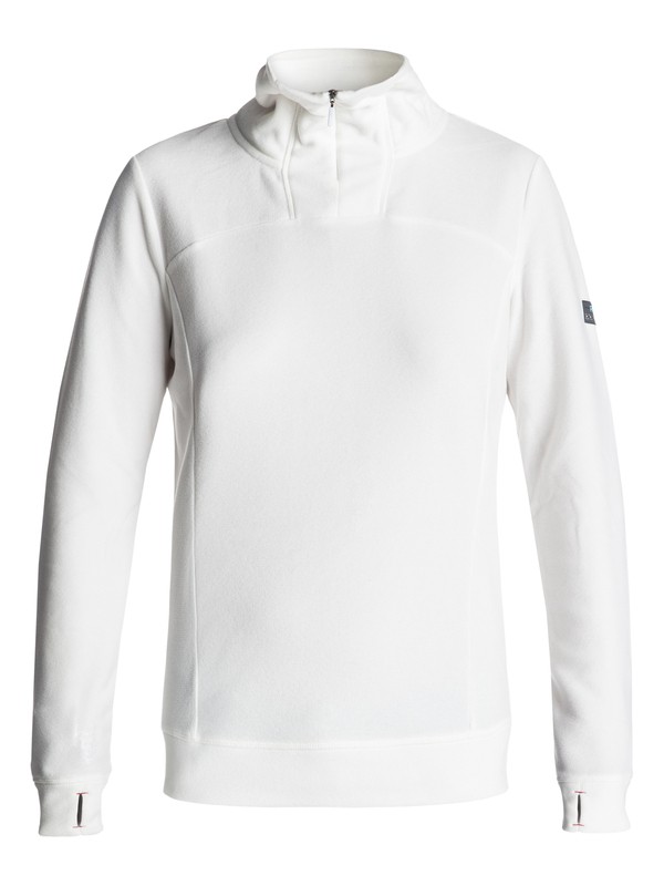 roxy, Толстовка на молнии Drifted, BRIGHT WHITE (wbb0) 0 Толстовка на молнии Drifted Белый ERJFT03558 Roxy