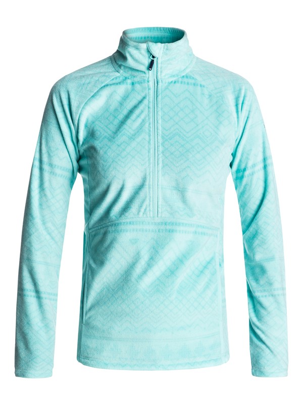 roxy, Cascade - Polar de cremallera corta para Mujer, ARUBA BLUE_ASTA LAYER PRINT (bfk5) 0 Cascade - Polar de cremallera corta para Mujer ERJFT03562 Roxy