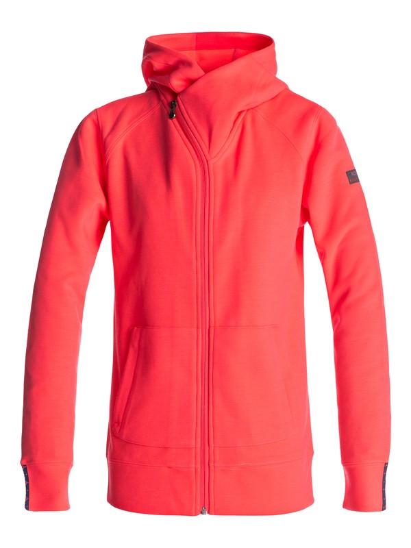 roxy, Wrap It Up - Zip-Up Hoodie for Women, NEON GRAPEFRUIT (nkn0) 0 Wrap It Up - Zip-Up Hoodie for Women Orange ERJFT03563 Roxy