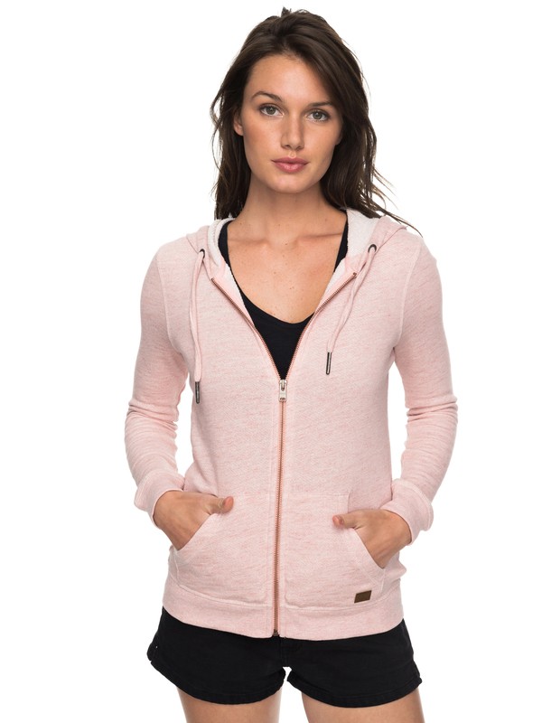 roxy, Sudadera con capucha y Cierre Trippin, ROSE TAN HEATHER (mhbh) 0 Sudadera con capucha y Cierre Trippin Rosa ERJFT03596 Roxy