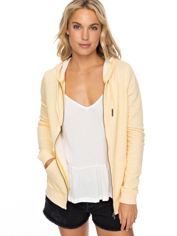 roxy, Trippin Zip-Up Hoodie, BUFF YELLOW HEATHER (ygfh) 0 Trippin Zip-Up Hoodie Yellow ERJFT03596 Roxy