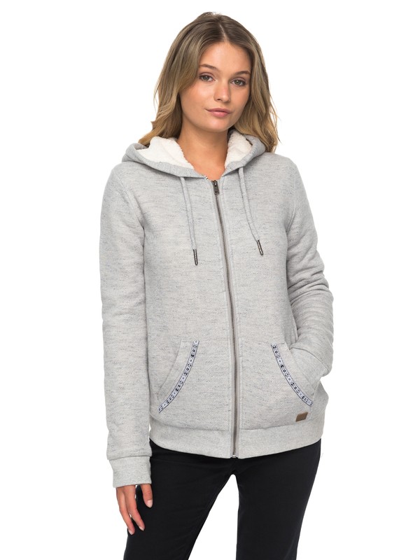 roxy, Trippin Sherpa - Sweat à capuche zippé, HERITAGE HEATHER (sgrh) 0 Trippin Sherpa - Sweat à capuche zippé Gris ERJFT03598 Roxy
