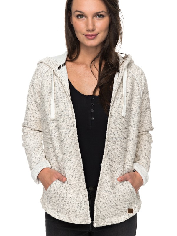 roxy, Deserts Mist - Vest met Capuchon, METRO HEATHER (tenh) 0 Deserts Mist - Vest met Capuchon Beige ERJFT03602 Roxy