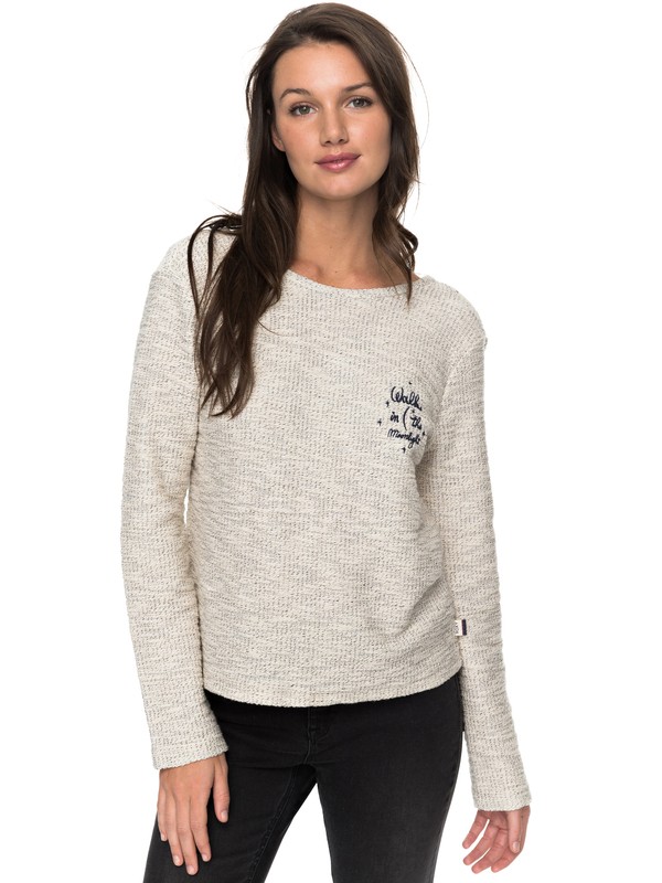 Saturdaze - Loose Fit Tie Back Sweatshirt for Women ERJFT03603 0 Saturdaze Pullover Back Tie Sweatshirt ERJFT03603 Roxy