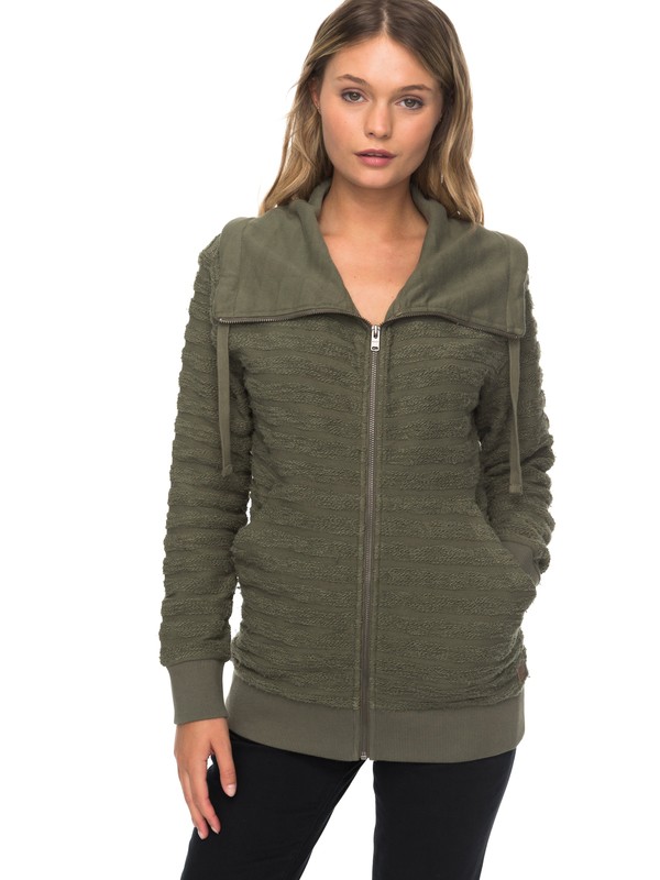 roxy, Lunar Patrol - Sudadera con cremallera para Mujer, DUSTY OLIVE (gpb0) 0 Lunar Patrol - Sudadera con cremallera para Mujer ERJFT03604 Roxy