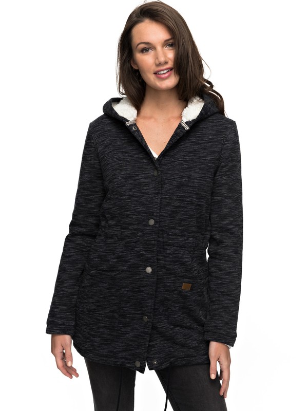 roxy, Into The Storm - Veste en jersey à capuche, CHARCOAL HEATHER (kpgh) 0 Into The Storm - Veste en jersey à capuche Noir ERJFT03611 Roxy
