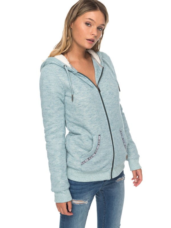 roxy, Sudadera con Capucha y Cremallera de Sherpa Trippin, PACIFIC HEATHER (bryh) 0 Sudadera con Capucha y Cremallera de Sherpa Trippin ERJFT03670 Roxy