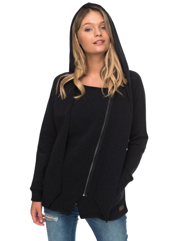 roxy, Sea It Zip-Up Hoodie, ANTHRACITE HEATHER (kvjh) 0 Sea It Zip-Up Hoodie ERJFT03675 Roxy