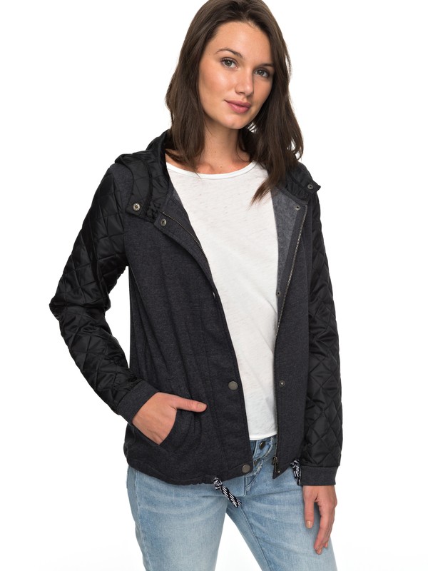 roxy, Mystic Fall Hooded Fleece Jacket, kvj0 (kvj0) 0 Mystic Fall Hooded Fleece Jacket ERJFT03681 Roxy