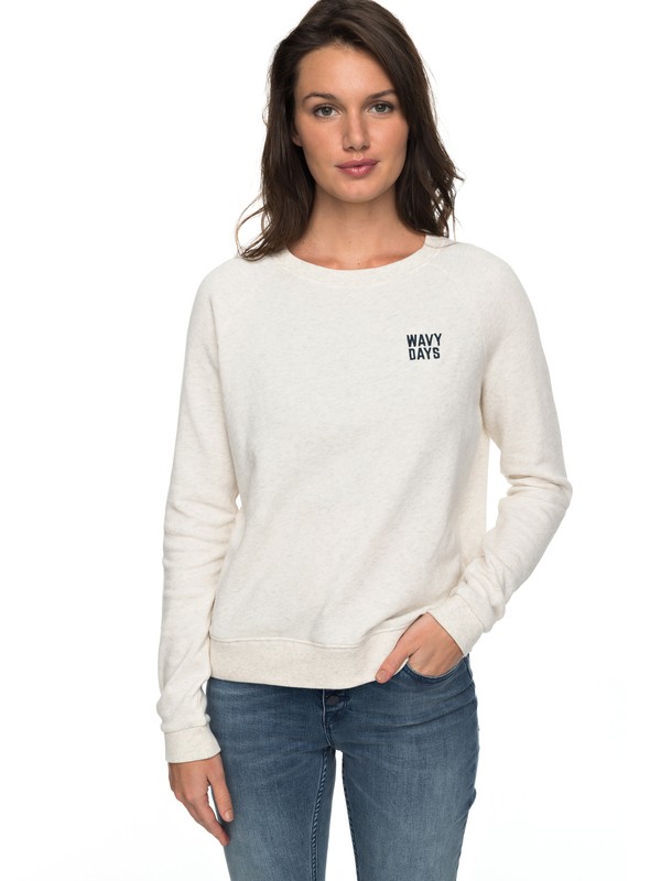 roxy, Hope To Love Sweatshirt, METRO HEATHER (tenh) 0 Hope To Love Sweatshirt Beige ERJFT03697 Roxy