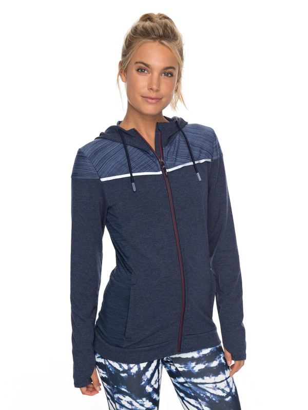 roxy, Crazy Feeling - Funktioneller Hoodie für Frauen, DRESS BLUES (btk0) 0 Crazy Feeling - Funktioneller Hoodie für Frauen Blau ERJFT03716 Roxy