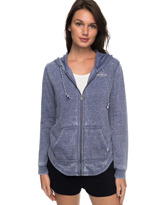 roxy, Sunkissed Moment A - Sudadera con Capucha y Cremallera para Mujer, DEEP COBALT (bre0) 0 Sunkissed Moment A - Sudadera con Capucha y Cremallera para Mujer Azul ERJFT03732 Roxy