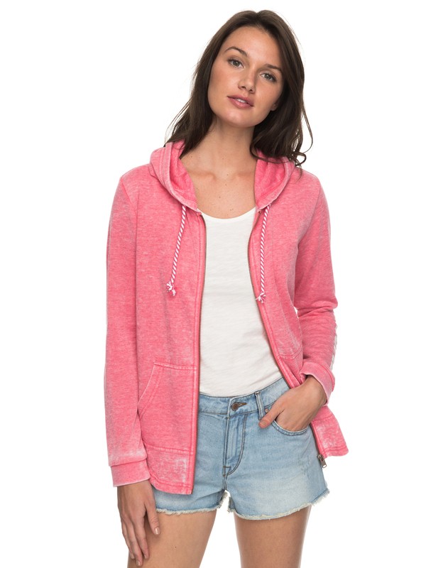 roxy, Sunkissed Moment B Zip Up Hoodie, ROUGE RED (mlj0) 0 Sunkissed Moment B Zip Up Hoodie Pink ERJFT03733 Roxy
