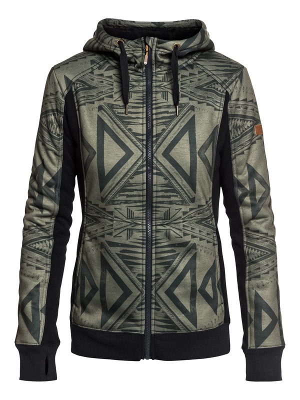 roxy, Frost - Funktioneller Zip-Up Hoodie für Frauen, FOUR LEAF CLOVER_MATADOR (gph1) 0 Frost - Funktioneller Zip-Up Hoodie für Frauen Grün ERJFT03745 Roxy