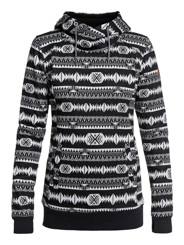 roxy, Dipsy Technical Hoodie, TRUE BLACK_INDIE STRIPES JACQU (kvd1) 0 Dipsy Technical Hoodie Black ERJFT03749 Roxy