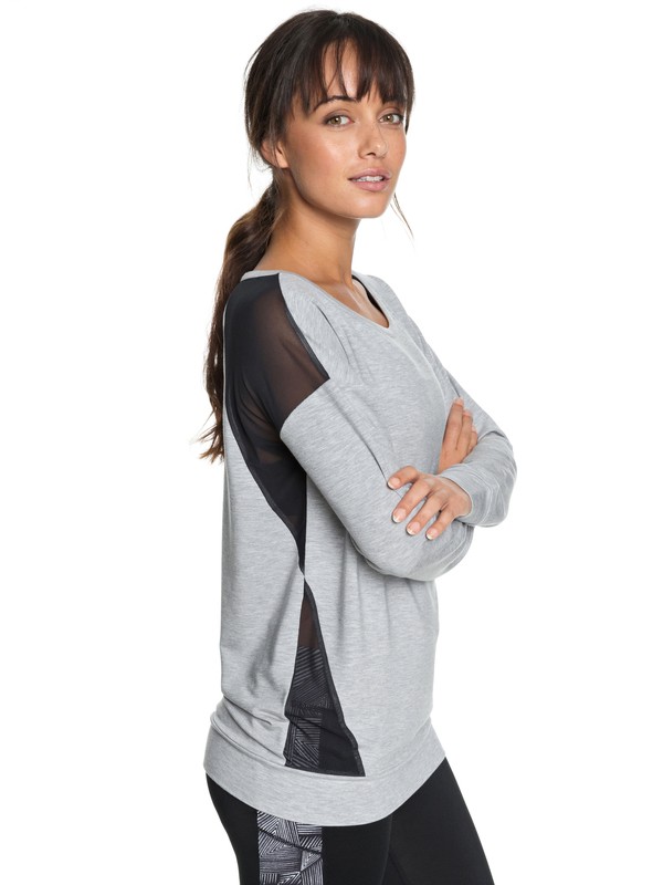 roxy, Under Moonlight - Sweatshirt pour Femme, HERITAGE HEATHER (sgrh) 0 Under Moonlight - Sweatshirt pour Femme Gris ERJFT03780 Roxy