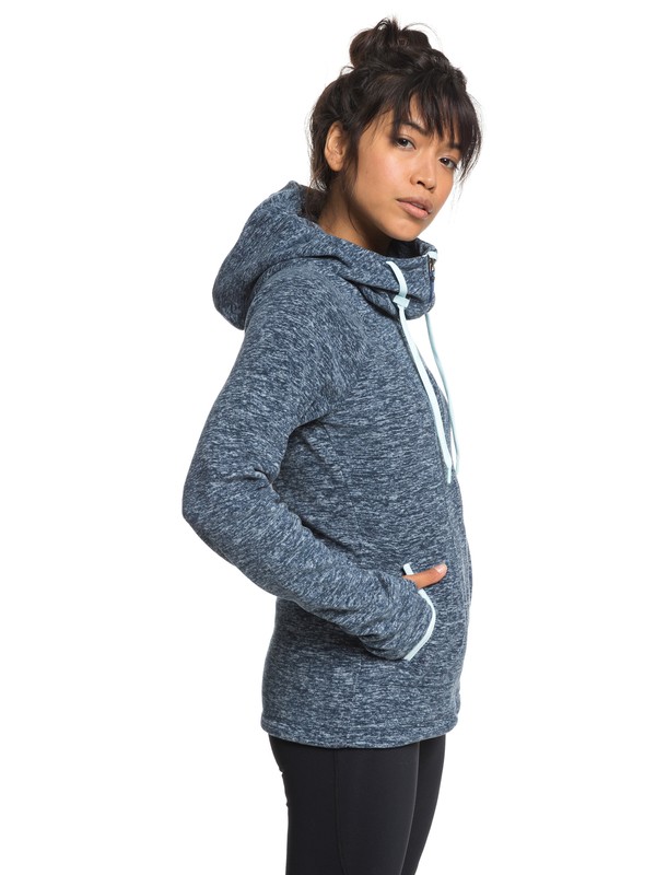 roxy, Electric Feeling - Zip-Up Hoodie for Women, DRESS BLUES (btk0) 0 Electric Feeling - Zip-Up Hoodie for Women Blue ERJFT03790 Roxy