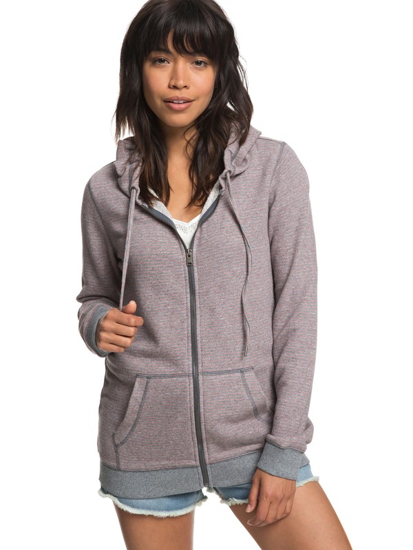 roxy, Trippin Stripes Zip-Up Hoodie, TURBULENCE THIN STRIPE APRIL (kym7) 0 Trippin Stripes Zip-Up Hoodie Black ERJFT03798 Roxy