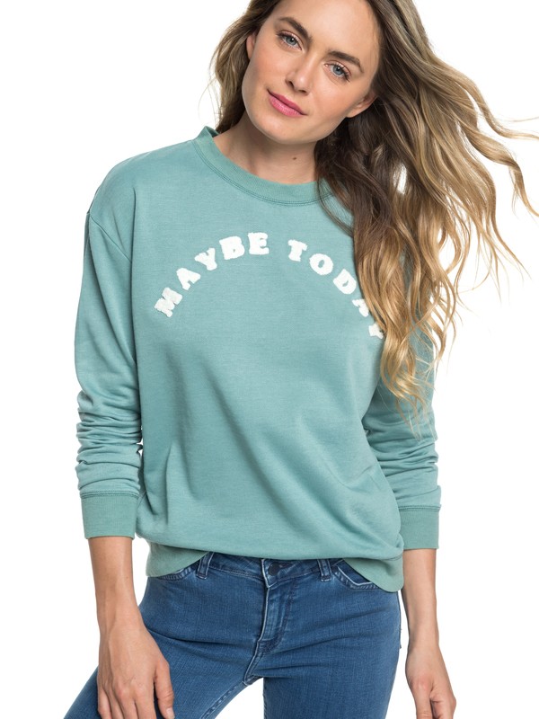 roxy, All At Sea B Sweatshirt, TRELLIS (bkw0) 0 All At Sea B Sweatshirt Blue ERJFT03849 Roxy