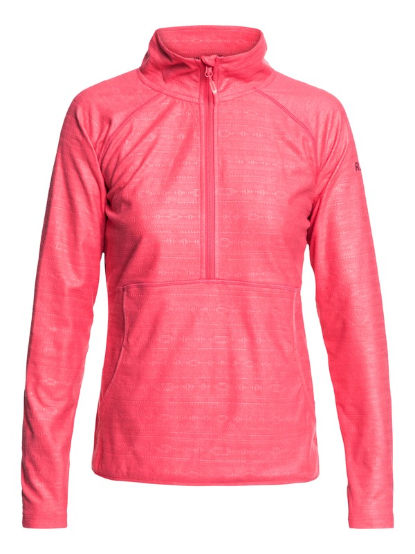 roxy, Cascade Technical Half-Zip Fleece, TEA BERRY_INDIE STRIPES EMBOSS (mmn4) 0 Cascade Technical Half-Zip Fleece Pink ERJFT03855 Roxy