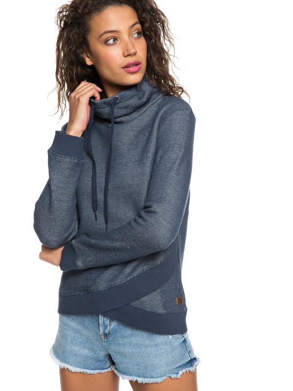 roxy, Seasons Change Funnel Neck Sweatshirt, DRESS BLUES (btk0) 0 Seasons Change Funnel Neck Sweatshirt Blue ERJFT03874 Roxy