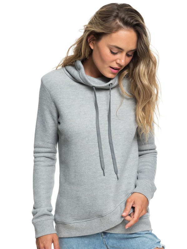 roxy, Seasons Change Funnel Neck Sweatshirt, HERITAGE HEATHER (sgrh) 0 Seasons Change Funnel Neck Sweatshirt Grey ERJFT03874 Roxy