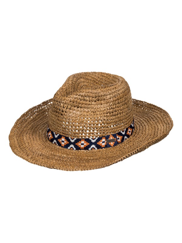 roxy, Cantina Straw Fedora, NATURAL (wcl0) 0 Cantina Straw Fedora ERJHA03057 Roxy
