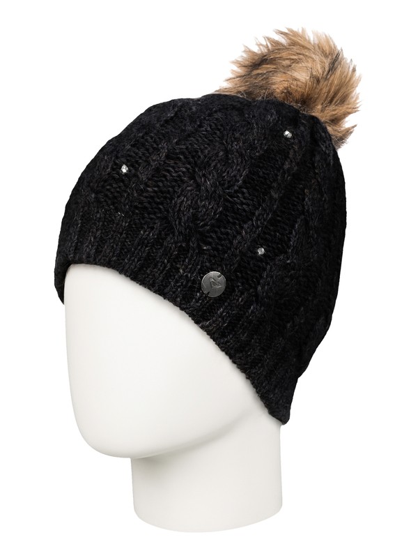 roxy, Shooting Star Premium - Bobble Hat, TRUE BLACK (kvj0) 0 Shooting Star Premium - Bobble Hat ERJHA03090 Roxy