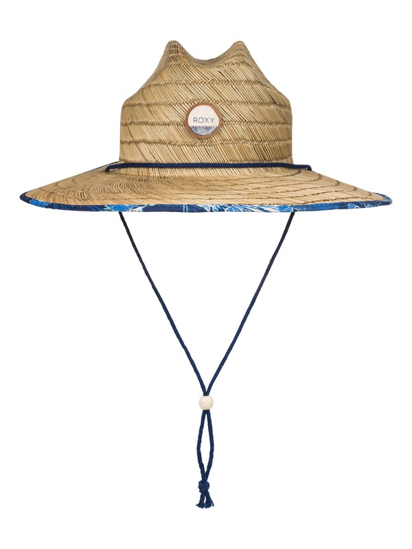 roxy, Tomboy Printed Straw Hat, PERPETUAL FLOWER BLUE PRINT (bsq8) 0 Tomboy Printed Straw Hat ERJHA03146 Roxy