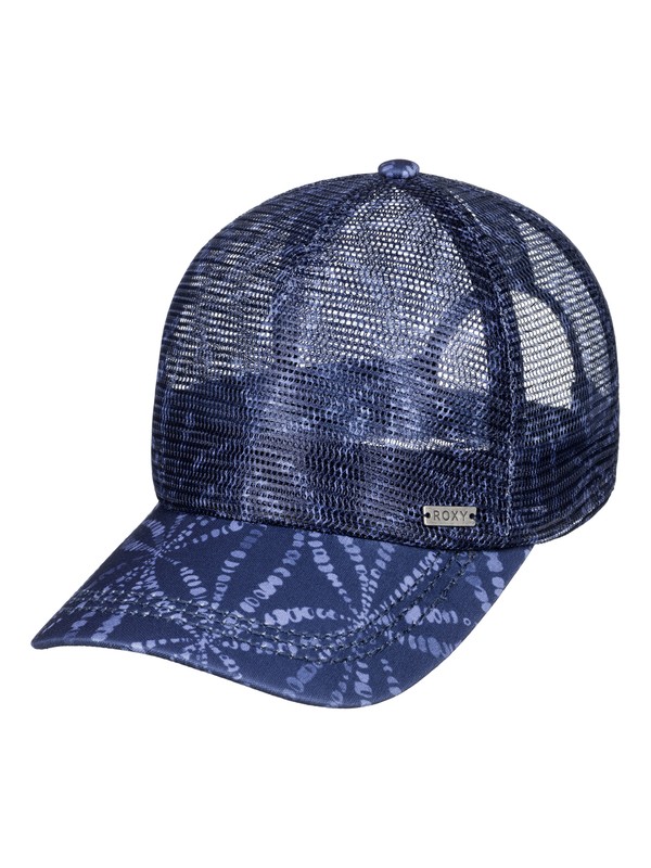 roxy, Your Baby Printed Trucker Hat, CHIBU GEOMETRIC BLUE PRINT (bsq7) 0 Your Baby Printed Trucker Hat ERJHA03186 Roxy
