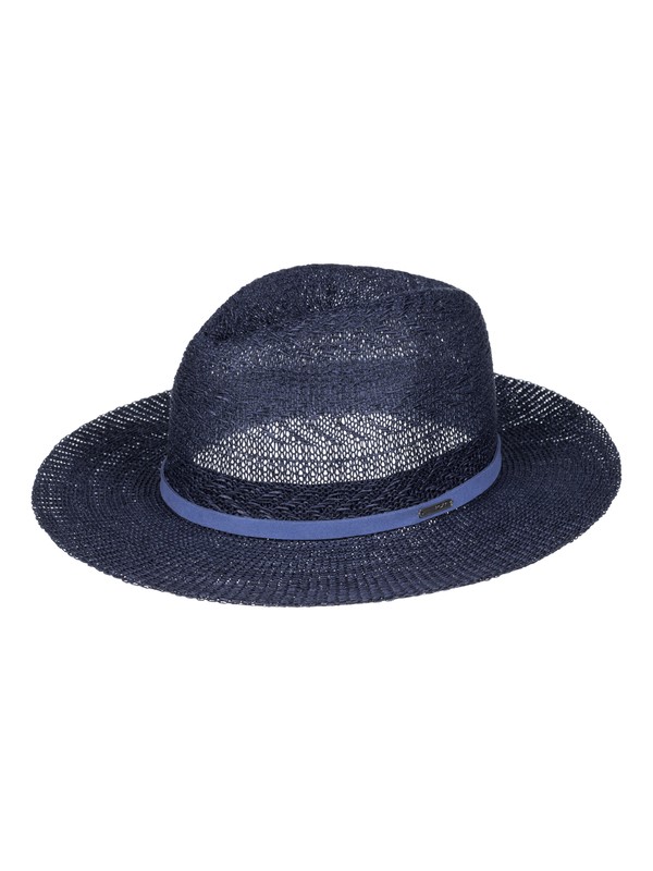 roxy, In The Sunshine - Chapeau de paille style fedora, CAPTAINS BLUE (bme0) 0 In The Sunshine - Chapeau de paille style fedora Bleu ERJHA03216 Roxy