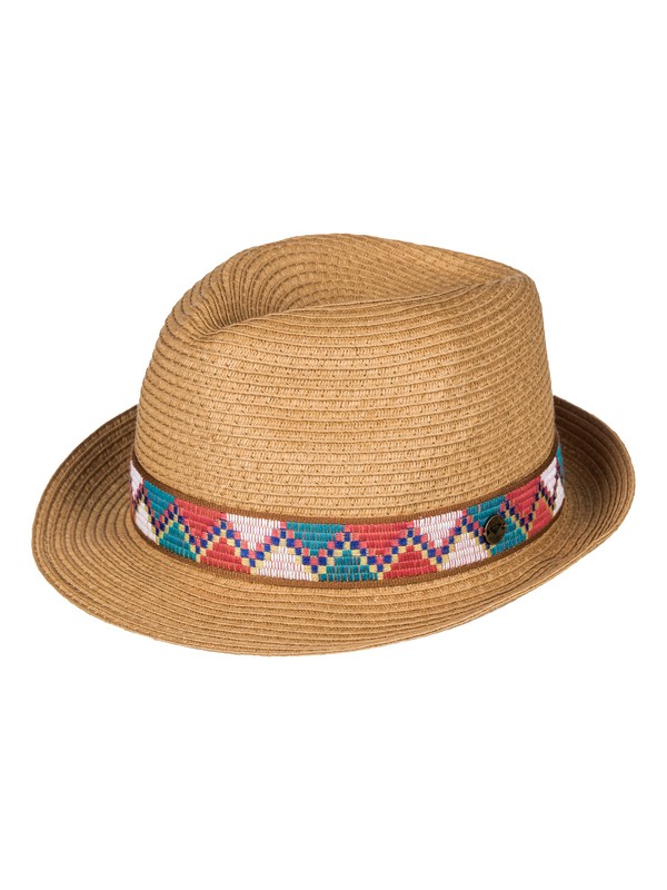 roxy, Sentimiento - Chapeau de paille style fedora, NATURAL (yef0) 0 Sentimiento - Chapeau de paille style fedora Jaune ERJHA03218 Roxy