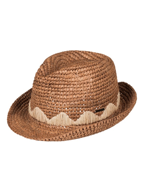 roxy, Witching - Chapeau de paille style fedora, BROWN (ctk0) 0 Witching - Chapeau de paille style fedora Marron ERJHA03223 Roxy