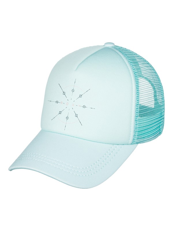 roxy, Truckin Trucker Hat, BLUE LIGHT (bek0) 0 Truckin Trucker Hat Blue ERJHA03315 Roxy