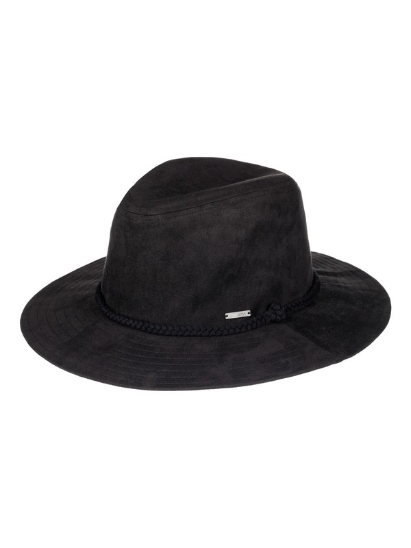 roxy, Enjoy Your Party - Chapeau fedora imitation suède pour Femme, ANTHRACITE (kvj0) 0 Enjoy Your Party - Chapeau fedora imitation suède pour Femme Noir ERJHA03325 Roxy