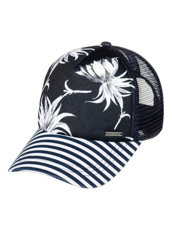 roxy, Water Come Down Trucker Hat, DRESS BLUE CADAQUES FLOWER (btk8) 0 Water Come Down Trucker Hat ERJHA03355 Roxy