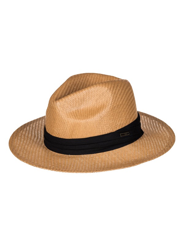 roxy, Here We Go Straw Panama Hat, NATURAL (yef0) 0 Here We Go Straw Panama Hat ERJHA03376 Roxy