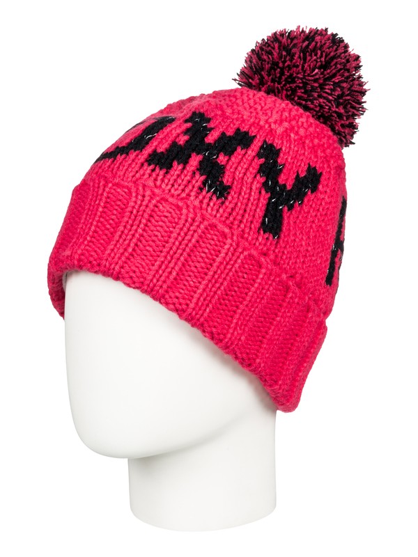 roxy, Tonic Pom-Pom Beanie, TEABERRY (mmn0) 0 Tonic Pom-Pom Beanie Pink ERJHA03411 Roxy