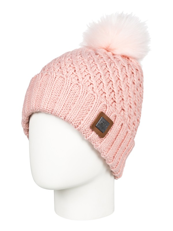 roxy, Blizzard - Gorro con pompón para Mujer, CORAL CLOUD (mfn0) 0 Blizzard - Gorro con pompón para Mujer Rosa ERJHA03412 Roxy