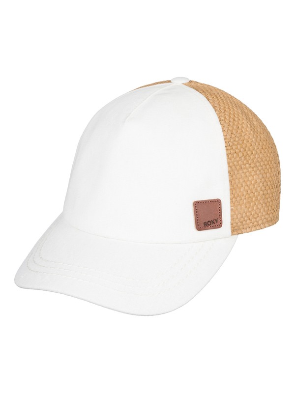 roxy, Incognito Straw Back Trucker Hat, MARSHMALLOW (wbt0) 0 Incognito Straw Back Trucker Hat White ERJHA03438 Roxy