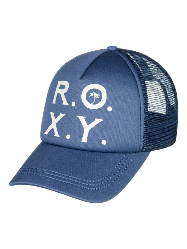 roxy, Truckin Trucker Hat, CROWN BLUE (bqy0) 0 Truckin Trucker Hat Blue ERJHA03460 Roxy