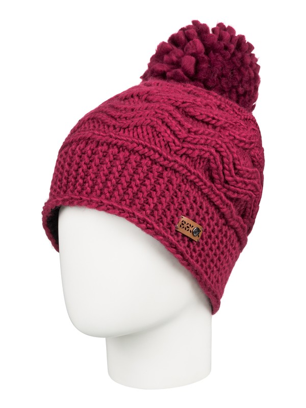 roxy, Winter - Bonnet avec pompon pour Femme, BEET RED (rrv0) 0 Winter - Bonnet avec pompon pour Femme Rouge ERJHA03461 Roxy