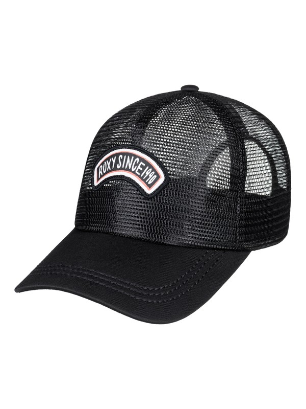 roxy, Your Baby Patch Trucker Hat, TRUE BLACK (kvj0) 0 Your Baby Patch Trucker Hat Black ERJHA03474 Roxy